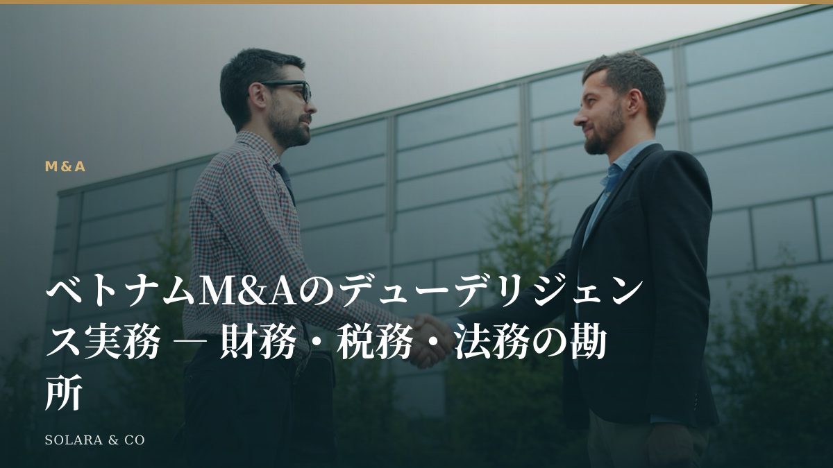 ベトナムM&Aのデューデリジェンス実務 ― 財務・税務・法務の勘所