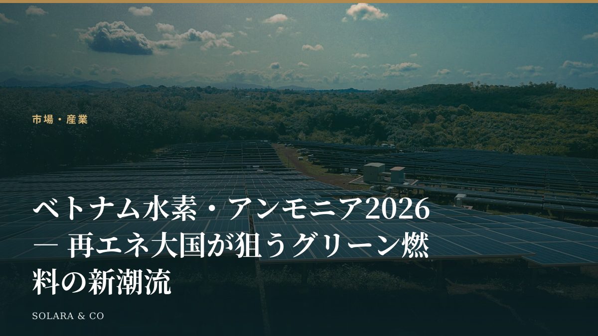 ベトナム水素・アンモニア2026 ― 再エネ大国が狙うグリーン燃料の新潮流