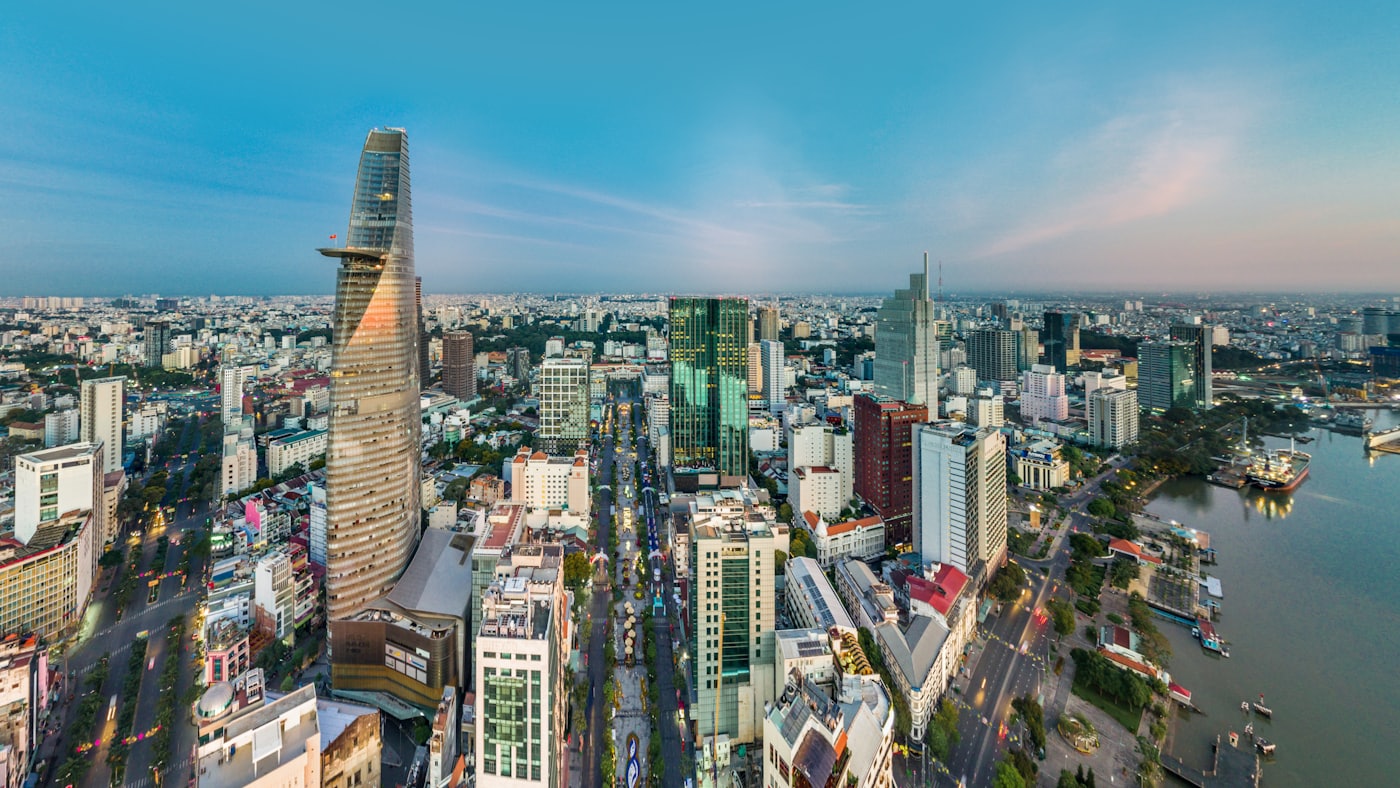 発展するベトナム・ホーチミン市の都市風景